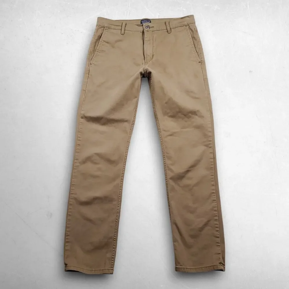Levis 511 Slim Fit Straight Leg Chino Pants Men 31x30 Brown Stretch Preppy